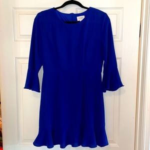 VICI Gallery Ruffle Dress in Blue